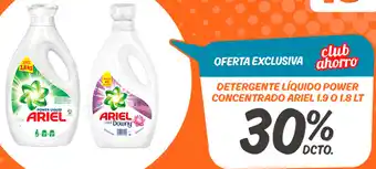 Mayorista 10 Detergente Líquido Power Concentrado Ariel 1,9 o 1,8L oferta