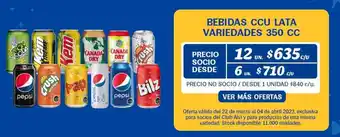 Alvi Bebidas CCU lata variedades 6un x 350cc oferta