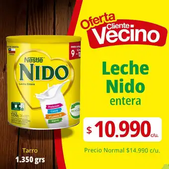 Supermercado El Trébol Leche NIDO entera tarro 1.350g oferta