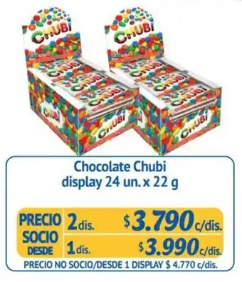 Alvi Chocolate Chubi 1 dis x 24 un x 22g oferta