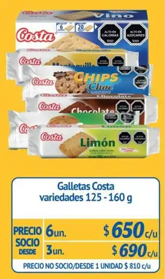 Alvi Galletas Costa variedades 3 un x 125-160g oferta