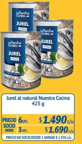Alvi Jurel al Natural Nuestra Cocina 3 un x 425g oferta