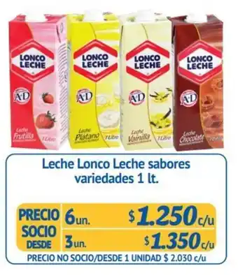 Alvi Leche Lonco Leche sabores variedades 3 un x 1lt oferta