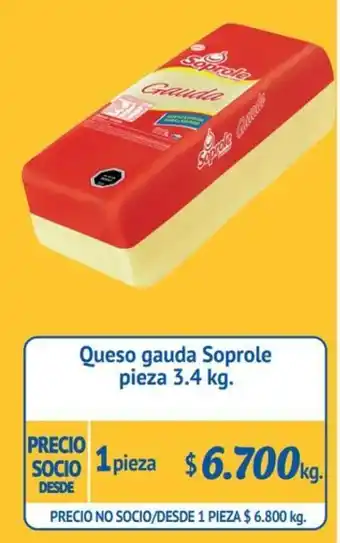 Alvi Queso Gauda Soprole 1 pieza x 3.4kg oferta