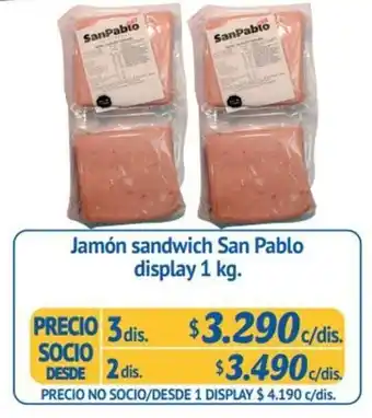 Alvi Jamón Sandwich San Pablo 2 dis x 1kg oferta