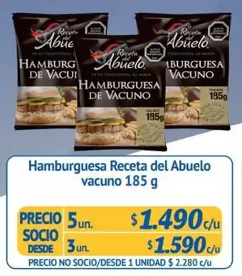 Alvi Hamburguesa Receta del Abuelo Vacuno 3 un x 185g oferta