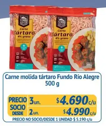 Alvi Carne Molida Tártaro Fundo Río Alegre 2 un x 500g oferta