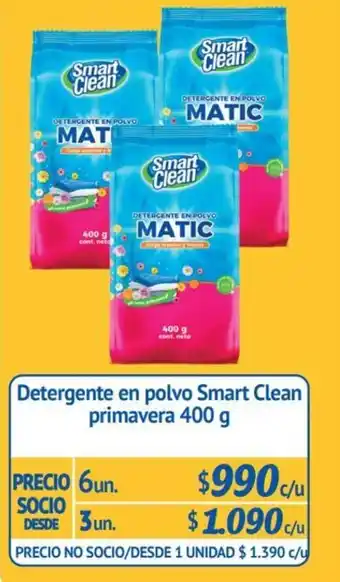 Alvi Detergente en Polvo Smart Clean Primavera 3 un x 400g oferta