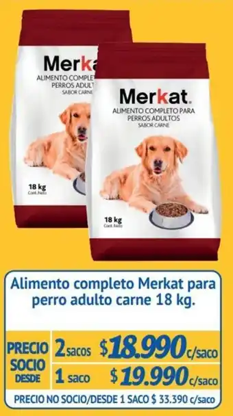 Alvi Alimento Completo Merkat para Perro Adulto Carne 1 saco x 18kg oferta