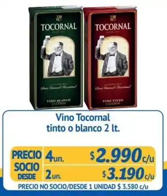 Alvi Vino Tocornal Tinto o Blanco 2 un x 2lt oferta