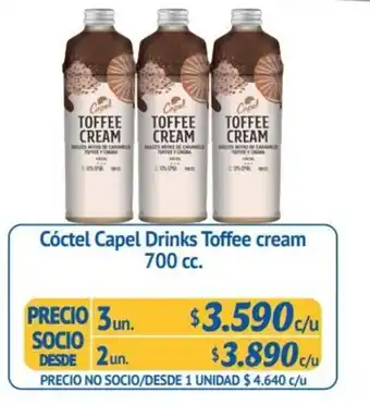Alvi Cóctel Capel Drinks Toffee Cream 2 un x 700cc oferta