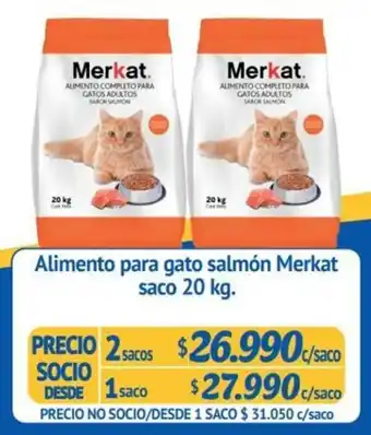 Alvi Alimento para Gato Salmón Merkat 1 saco x 20kg oferta