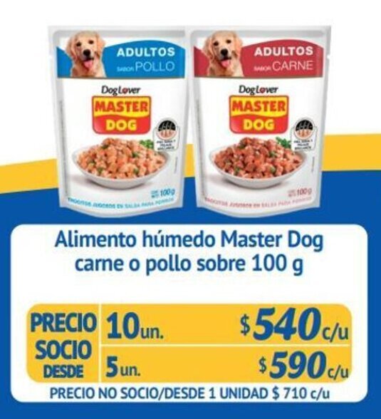 Alvi Alimento Húmedo Master Dog carne o pollo sobre 5 un x 100g oferta