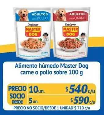 Alvi Alimento Húmedo Master Dog carne o pollo sobre 5 un x 100g oferta