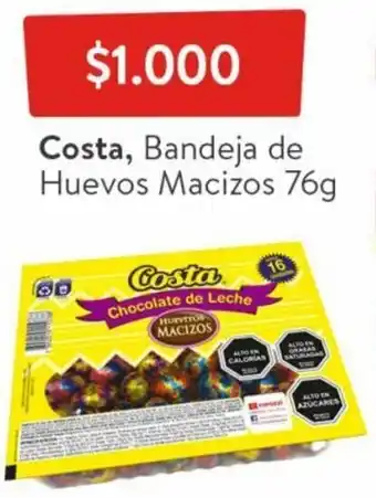 Lider Costa Bandeja de Huevos Macizos 76g oferta