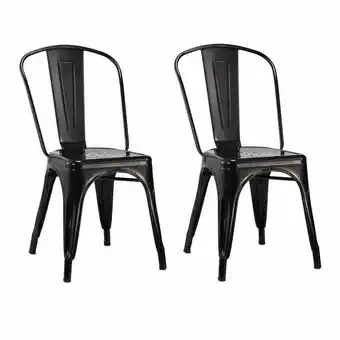 Lider Juego 2 Sillas Tolix Negro oferta