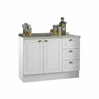 Lider Mueble Cocina Base 2 Puertas 3 Cajones Capal Blanco oferta