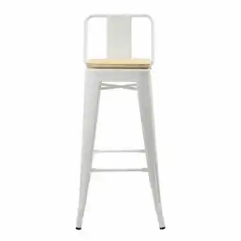 Lider Piso Tolix Bajo Blanco Madera 66cm oferta