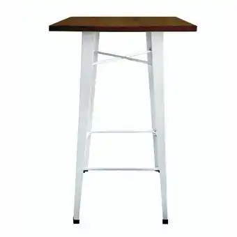 Lider Mesa Tipo Bar Negro Tolix 60x60 Madera oferta