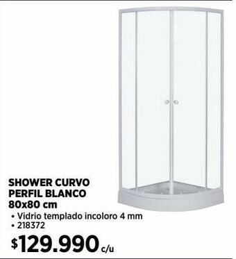 Construmart Shower curvo perfil blanco oferta