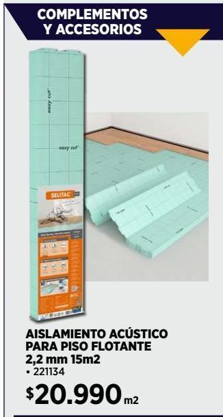 Construmart Aislamiento acústico para piso flotante oferta