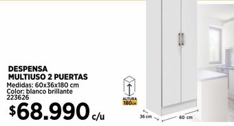 Construmart Despensa multiuso 2 puertas oferta