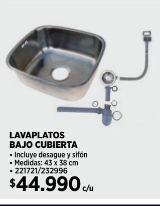 Construmart Lavaplatos bajo cubierta oferta