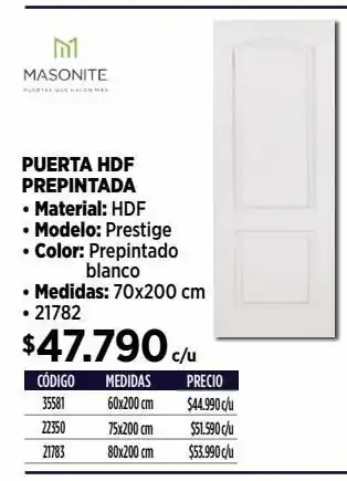 Construmart Puerta masonite oferta