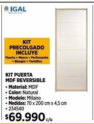 Construmart Kit puerta igal oferta