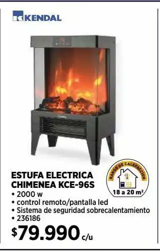 Construmart Estufa eléctrica chimenea oferta