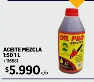 Construmart Aceite mezcla para motor de 2 tiempos 1 lt oferta