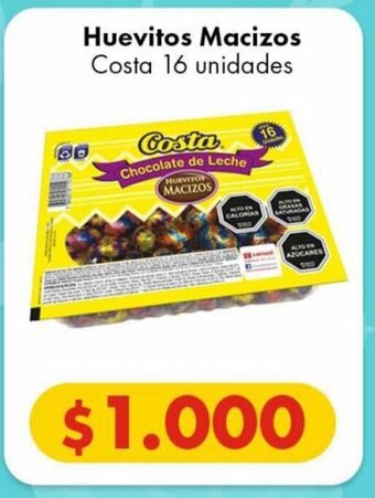 Super Bodega a Cuenta Huevitos Macizos COSTA 16 unidades oferta