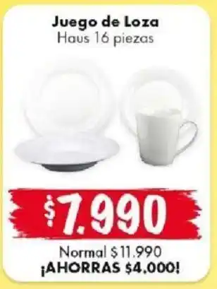 Juego de loza haus 16 piezas sale