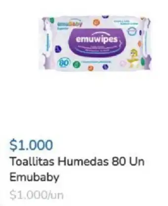 Toallitas Humedas 80 un EMUWIPES