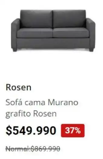 Easy Rosen Sofá Cama Murano Grafito oferta