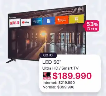 Abcdin Kioto LED 50" Ultra HD/Smart TV oferta