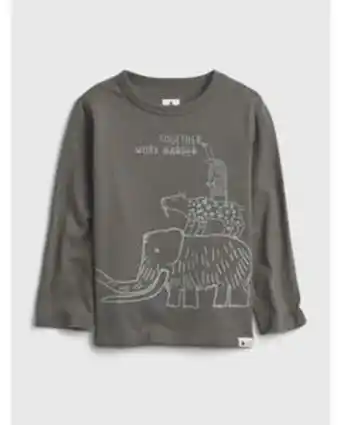 GAP Polera grafica 100% algodón organico manga larga toddler boy oferta