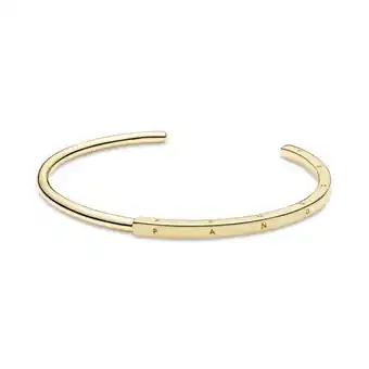 Pandora Brazalete rígido i-d pandora signature recubrimiento en oro de 14k oferta
