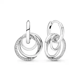 Aretes de aro circulos entrelazados familia siempre