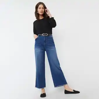 Corona Jeans mujer wide leg palazzo azul medio oferta