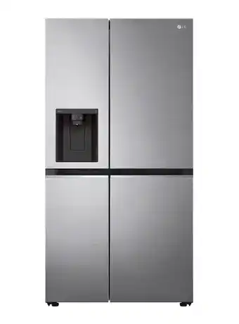 Refrigerador no frost side by side lg gs66wpp smart inverter compressor 611 lts platinum silver
