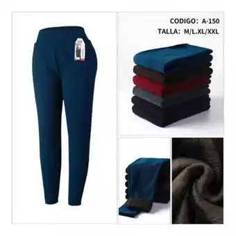 Pack de 2 pantalon de dama con chiporro colores surtidos.