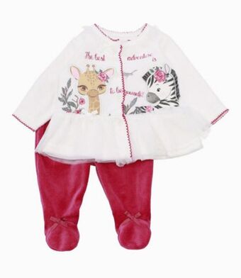 Limonada Conjunto soft velvet recién nacida carmín limonada oferta