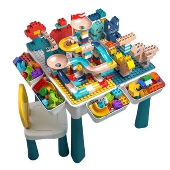 Falabella Juguete juego infantil con legos cajas mesa y silla oferta