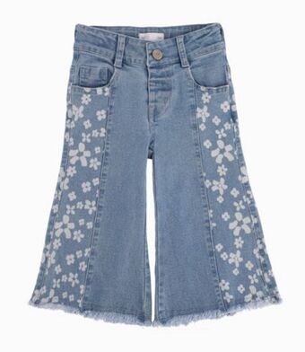 Limonada Jeans bebé niña con flores denim azul oferta