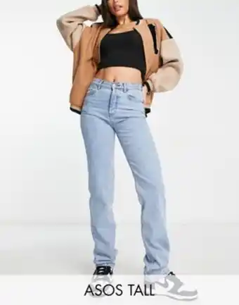 Asos design 90s tall straight jeans in vintage lightwash