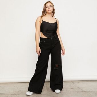 Falabella Sybilla jeans wide leg tiro medio mujer oferta