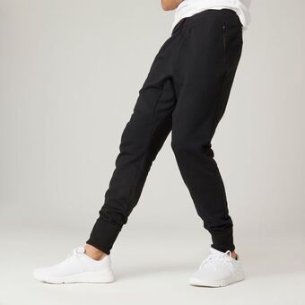 Decathlon Pantalón de buzo hombre de algodón negro skinny 500 oferta