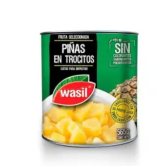 Piña wasil cubitos 560 grs.