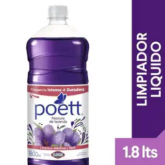 Super Bodega a Cuenta Limpiador de pisos líquido aroma lavanda botella 1,8l poett oferta